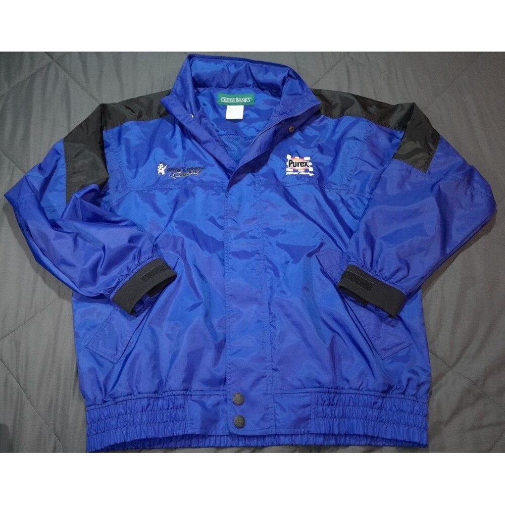 Vintage Outer Banks Racing jacket royal blue XL purex Dreyer & Reinbold Racing